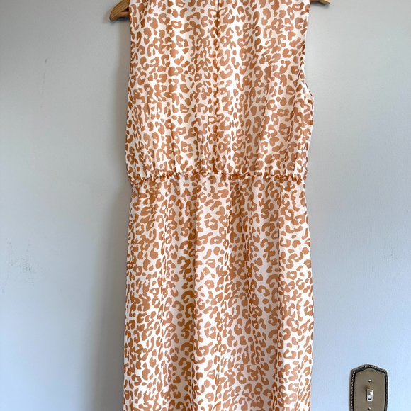 Sam Edelman NWT Anthropologie Soft Leopard Ruffle-Accent Sleeveless Dress $138 - Picture 6 of 9